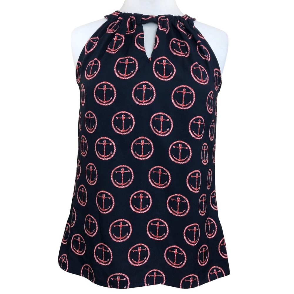 Outback Red Anchor Sleeveless Blouse Tank Top Small